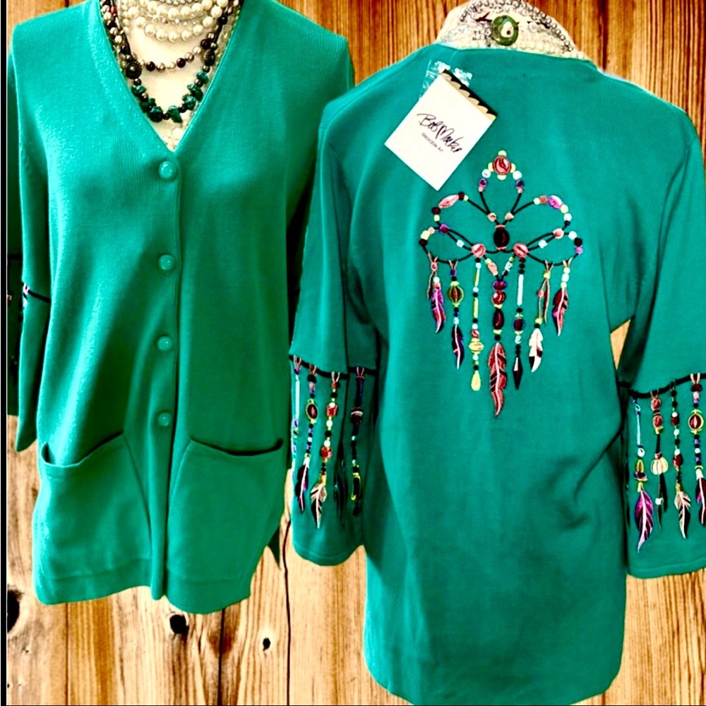 Southwestern Cardigan S | Embroidered top S | a vintage treasure - Picture 1 of 9